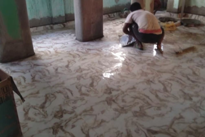 Marble and granite flooring installation by M/s. M. Construction in Kolkata